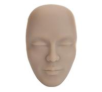 Picysa Kit de Pratique de Maquillage pour le Visage, 3D Réaliste, Complet, Large, 8 Pièces, Pinceaux de Maquillage, Mannequin Réutilisable, Outil de Pratique Cosmétique (Peau foncée)