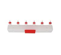 Picysa Mangeoire à Agneau 6 Tétines 9L PP, Seau à Lait en Silicone pour Petits Animaux, Conception Inclinée pour Une Alimentation Efficace, Utilisation à la Ferme