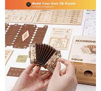 Picysa Modèle D'instrument de Musique Miniature, Puzzles 3D en Bois pour Adultes, Puzzles en Bois, Modèle Artisanal de Guitare pour Construire des Instruments de Musique, Cadeaux d'anniversaire pour