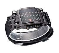 Picysa Montre électronique LED avec Bracelet en PU, Design Doux et Confortable, Fonction de Date, pour Vêtements Unisexes à la Mode