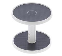 Picysa Organisateur de Plateau Tournant à 2 Niveaux, Support Rotatif, étagère Réglable pour Comptoir D'armoire de Cuisine avec Conception Ouverte en Plastique Robuste