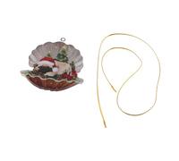 Picysa Pendentif de Chien en Forme de Coquille de Noël, Décoration Acrylique Mignonne pour la Maison et la Voiture, Décoration de Vacances (#9)
