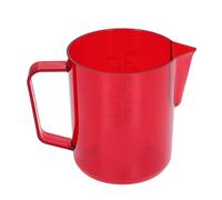 Picysa Pichet à café en Acrylique Durable de 600 Ml avec Sortie D'eau Anti-casse pour Faire Mousser le Lait et Verser de L'eau, Tasse à Mesurer au -ondes pour un Usage Domestique (Rouge)