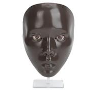 Picysa Planche de Pratique de Maquillage avec Support pour Débutants, Parfaite pour les Compétences de Maquillage Complet, Design 5D en Silicone, 18,7 X 13,6 Cm (Peau foncée)