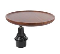 Picysa Plateau Porte-gobelet de Voiture en Bois, Table Porte-gobelet Rotative à 360 ° avec Coussinet en Silicone pour la Plupart des Véhicules, Sièges Avant et Arrière, SUV, Berlines