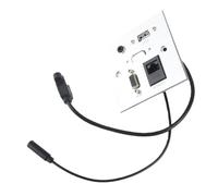 Picysa Prise Multimédia en Alliage D'aluminium Prise Murale 5-en-1 pour Bureau à Domicile Hôtel USB VGA RJ45 3.4x3.4in