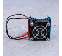 Picysa Refroidisseur de Dissipateur de Chaleur 36mm avec Ventilateur et de Protection pour Voiture 1/10 RC Moteur 540/3650 en Alliage D'aluminium Rouge (Bleue)