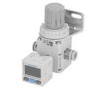 Picysa Régulateur de Pression D'air avec Manomètre Numérique pour un Contrôle de Précision dans les Systèmes Pneumatiques, Conception Compacte