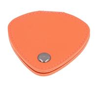 Picysa Sac de Rangement pour Médiators de Guitare, Support Compact en Cuir PU de qualité Supérieure pour Musiciens, 6 Emplacements 3,1x3,3 Pouces (Orange)