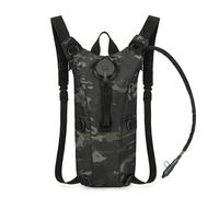 Picysa Sac D'hydratation avec Vessie d'eau de 2 L, Sac à Dos étanche en Tissu Oxford pour Le Cyclisme, à Dos de Randonnée Respirant avec Sangles Réglables pour Hommes et Femme (CP Noir)
