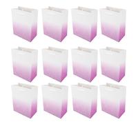 Picysa Sacs Cadeaux en Papier Pailletés Réutilisables, 12 Pièces, pour Anniversaire, Fête de Noël, Papier 18x10x23cm (Violet)