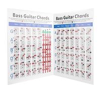Picysa Tableau des Accords de Guitare Basse pour Débutants, Outil de Référence D'accords électriques à Quatre Cordes, Exercice Musical Facile à Utiliser pour L'apprentissage, imprimé sur du Papier de