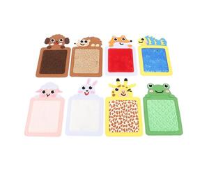 Picysa Tapis Sensoriels 8 Pièces, Carreaux de Sol Texturés Assortis, Panneau Mural Tactile, Jouet Interactif, avec Matériau en Peluche, Jeu Sensoriel pour Enfants