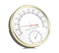 Picysa Thermomètre et Hygromètre D'intérieur à Cadran en Métal, Métal Massif fabriqué à la Main avec Cadran Fin et Transparent pour Sauna, Maisons, Bureaux, Ateliers, écoles