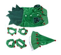 Picysa Vêtements amusants pour chiens, costume d'elfe mignon pour chiens de petite et moyenne taille avec velours doré doux, vêtements chauds pour animaux de compagnie (L)