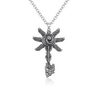 Pidak Collier gothique avec symbole alchimique - Pendentif ilée avec serpent, XL, Métal, Pas de gemme