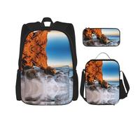 Pidgazdfgv Beach Malibu Sac à dos pour enfants garçons filles Lunch Box School Bookbag Set Secondaire School School School Student Student Gift
