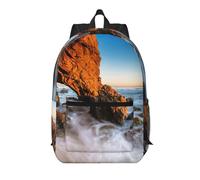 Pidgazdfgv Beach Malibu Sac à dos pour ordinateur portable de 17 pouces pour l'école, les affaires, les vols, sac de week-end pour homme et femme