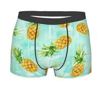 Pidgazdfgv Cadeau de Saint-Valentin pour lui - Ananas vert - Boxer romantique pour homme - Boxer confortable et doux, Noir , XL