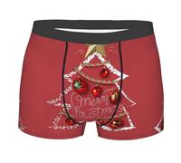 Pidgazdfgv Cadeau de Saint-Valentin pour lui, boules de Noël, cloches, caleçons romantiques pour hommes, caleçons boxeurs confortables et doux, Noir , M