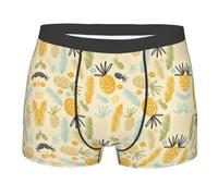 Pidgazdfgv Cadeau de Saint-Valentin pour lui - Motif ananas - Boxer romantique pour homme - Confortable et doux, Noir , XL