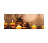 Pidgazdfgv Candles And Stone Tapis de souris de jeu en tissu anti-déversement et anti-taches 800 x 300 x 3 mm de long