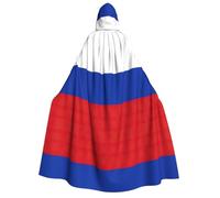 Pidgazdfgv Cape à capuche avec drapeau russe pour adulte - Cape de chevalier fantaisie cool pour Halloween - Cape à capuche