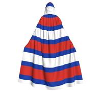 Pidgazdfgv Cape à capuche avec drapeau russe unisexe pour adulte - Costume de cosplay - 147,3 cm - Pour Halloween, Noël, fête costumée