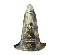 Pidgazdfgv Cape à capuche bateau pirate cool Halloween enfant déguisement enfant accessoires costume fête cosplay