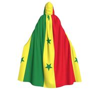 Pidgazdfgv Cape à capuche drapeau du Sénégal unisexe pour adulte, déguisement de cosplay, Halloween, Noël, fête costumée, 147,3 cm