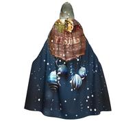 Pidgazdfgv Cape de Jedi à capuche avec boules de Noël colorées pour adulte, pour Halloween, Noël, cosplay, uniforme de vampire 59
