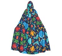 Pidgazdfgv Cape Jedi à capuche pour adulte, baleine, poisson, pieuvre, pour Halloween, Noël, fête, cosplay, uniforme de vampire 59