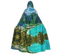 Pidgazdfgv Cape Jedi à capuche pour adulte, île tropicale, pour Halloween, Noël, cosplay, uniforme de vampire 59