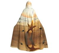 Pidgazdfgv Cape Jedi à capuche pour adulte, motif étoile de mer, pour Halloween, Noël, cosplay, uniforme de vampire 59