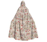 Pidgazdfgv Cape Jedi à capuche pour adulte, motif feuille de fleurs, pour Halloween, Noël, cosplay, uniforme de vampire 59