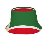 Pidgazdfgv Chapeau bob drapeau de la République tchétchène unisexe plein air plage pêcheur escapade vacances rentrée scolaire saison noir