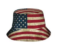 Pidgazdfgv Chapeau bob unisexe avec drapeau américain pour l'extérieur, la plage, les vacances, la rentrée scolaire, noir