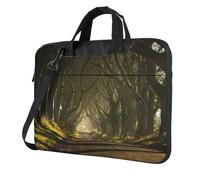 Pidgazdfgv Dark Hedges Sac pour ordinateur portable en Irlande du Nord Unisexe Sac bandoulière Sacoche pour la rentrée scolaire, Noir , 13 inch