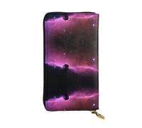 Pidgazdfgv Dark Star Sky Portefeuille en cuir avec blocage RFID pour téléphone portable Grande capacité Cadeau