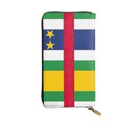 Pidgazdfgv Drapeau Afrique Centrale Femmes RFID Verrouillage Portefeuille En Cuir Zip Téléphone D'embrayage Grande Capacité Dame Sac De Voyage Cadeaux