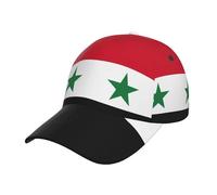 Pidgazdfgv Drapeau de la République arabe syrienne classique unisexe casquette réglable basse casquette de baseball papa taille adulte convient à tous les garçons filles noir