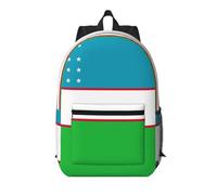 Pidgazdfgv Drapeau de la République d'Ouzbékistan 17 pouces Sac à dos pour ordinateur portable école d'affaires vol approuvé w nd Bagages Sleeve Femmes Hommes