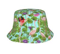 Pidgazdfgv Flamingo Love Flowers Bob Chapeau unisexe pour la plage, les vacances, la rentrée scolaire, noir