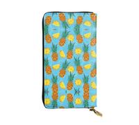 Pidgazdfgv Fresh Ananas Portefeuille en cuir avec blocage RFID pour téléphone portable Grande capacité Cadeau