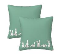 Pidgazdfgv Housse de coussin carrée de Pâques lapin de Noël pour canapé, chambre à coucher, taies d'oreiller décoratives d'hiver