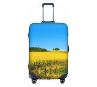 Pidgazdfgv Housse de protection pour valise, motif champs de fleurs de viol pour valise, taille S-XL, blanc, M