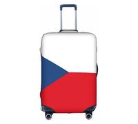 Pidgazdfgv Housse de protection pour valise, motif drapeau de la République tchèque, blanc, M