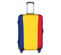 Pidgazdfgv Housse de protection pour valise, motif drapeau de la Roumanie, blanc, XL