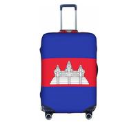 Pidgazdfgv Housse de protection pour valise, motif drapeau du Cambodge pour valise, housse de protection pour valise, taille S-XL, blanc, M