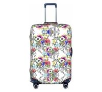 Pidgazdfgv Housse de protection pour valise, motif fleurs sauvages, oiseaux, feuilles, branches, blanc, S
